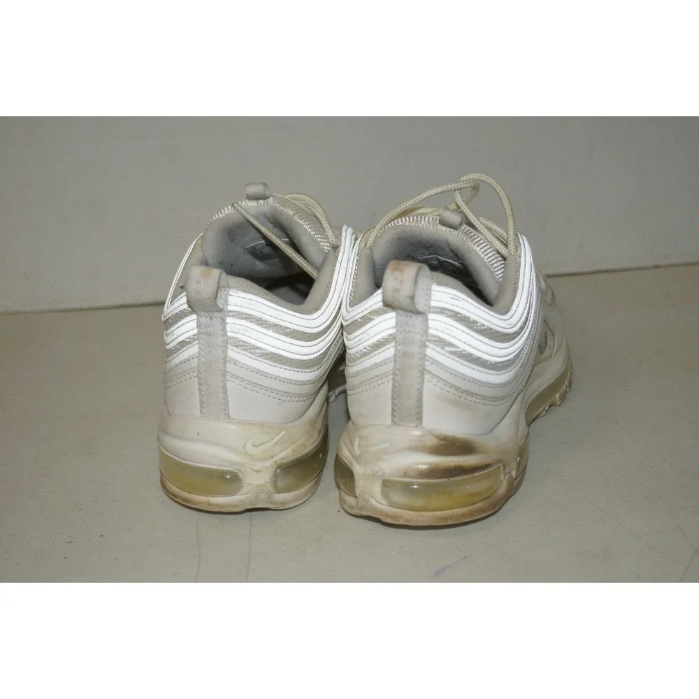 Nike Air Max 97 Triple White Wolf‎ Gray Men's Size 10 Sneakers Shoes 921826-101